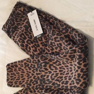 Zara leopard high-rise skinny pants